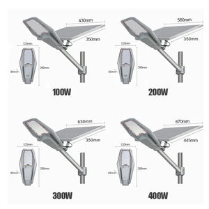 Lampe solaire de rue haute puissance en alliage d'aluminium moulé sous pression 200W Tout en un Lampe solaire de rue pour éclairage extérieur - Product Image 4
