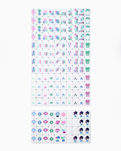 ชุดไพ่นกกระจอกอะคริลิคแบบพกพา 160 ชิ้น ลายใบปาล์มอเมริกัน วาดด้วยมือ หลายชั้น ทนทาน หรูหรา สวยงาม - Product Image 5