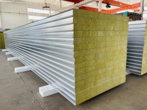 <span class=keywords><strong>Panneau</strong></span> sandwich isolé en <span class=keywords><strong>laine</strong></span> <span class=keywords><strong>de</strong></span> <span class=keywords><strong>roche</strong></span> métallique <span class=keywords><strong>de</strong></span> 50 mm d'épaisseur ou sur mesure, ignifuge A1 pour mur extérieur - Product Image 3