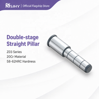Pilier de guidage HASCO compatible marque SJHY Z03 avec rainure d'huile et goupille de guidage à deux étages pour moule de précision optimisé pour cycles élevés