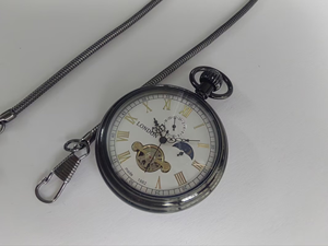 Montre mécanique personnalisée 50MM, montre de poche à cadran squeletté avec mouvement automatique pour un usage quotidien étanche - Product Image 5