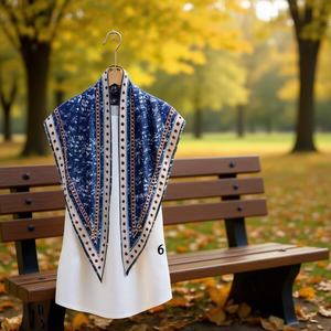 Sciarpa triangolare multifunzionale 135x60 cm, sciarpe lavorate a maglia per donna, accessorio di moda - Product Image 2