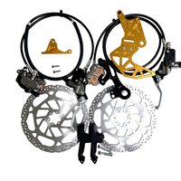 Kit Rem Cakram Hidrolik LXC yang Diperkuat, Set Depan Belakang Aluminium CNC untuk Sepeda Motor Listrik Surron Light Bee Ultra Bee E-Moto