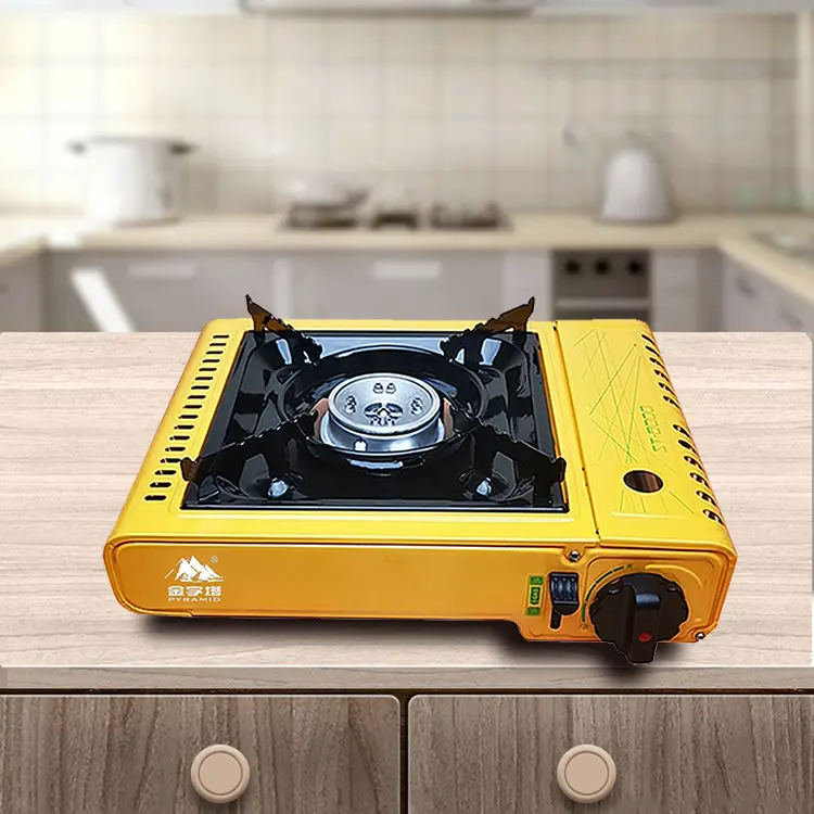 New outdoor picnic camping Household Stainless Steel single burner outdoor Portable butane gas stove