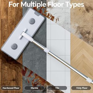 Stainless Steel Telescopic Handle Self-Wringer High Capacity Microfiber Flat <b>Mop</b> Removable Spin Dry Bucket Hands-Free Cleaning - Product Image 3