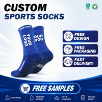 Chaussettes de football et de basketball antidérapantes personnalisées avec logo, en maille respirante, absorption de la transpiration, pour le printemps