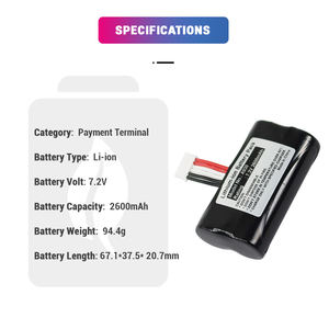 <span class=keywords><strong>แบ</strong></span><span class=keywords><strong>ต</strong></span>เตอรี่ลิเธียมไอออน 7.2V 2600mAh รุ่น XKD_173 YW-002 LD18650A LD18650D สำหรับเครื่อง POS Pax A930 A910 N910 <span class=keywords><strong>N900</strong></span> N510 - Product Image 2