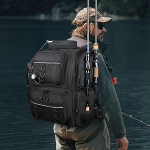 Free sample <b>Fishing</b> <b>Tackle</b> Backpack - 43L Large Waterproof <b>Fishing</b> Bag with Rod Holders & 3 <b>Tackle</b> Boxes - Fish <b>Tackle</b> - Product Image 4