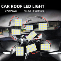 Lampe de toit de voiture à puce 5050, panneau LED 24 SMD, éclairage intérieur, DC 12V, blanc, lampe de lecture automobile, adaptateurs T10 Festoon, ampoule dôme