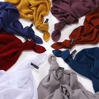 Hijab en Chiffon Satin Bullé de Haute Qualité, Foulard Long Imprimé Musulman pour Femme, Carré avec Logo Personnalisé