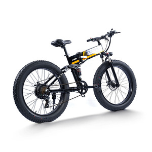 26 * 4-inch tire aluminum alloy <b>frame</b> 48V10.4AH lithium battery front and rear shock absorption folding electric <b>bicycle</b> - Product Image 3