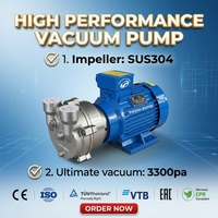 Pompe à vide à anneau liquide à moteur CC en acier inoxydable FORYOU pour processus industriels, usinage personnalisé, utilisation électrique basse pression