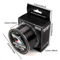 SIIUATION Ligne de pêche en nylon de 200 m, monofilament enduit de fluorocarbone, adaptée à la pêche en ruisseaux et en lacs