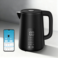 Hervidor Eléctrico de 1.7L con Pantalla Táctil y Control de Temperatura, Sin Contacto con el Agua, 6 Programas de Temperatura Preestablecidos