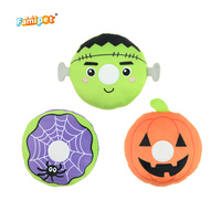 Jouet en peluche souple et grinçant pour chien, design donut sur le thème d'Halloween, personnalisé par le fabricant Famipet