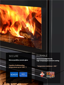 <span class=keywords><strong>Estufa</strong></span> de <span class=keywords><strong>Leña</strong></span> Moderna de Vidrio Transparente Resistente a Altas Temperaturas para Uso Interior Independiente en Salas de Estar, Hoteles, Villas y Apartamentos - Product Image 6