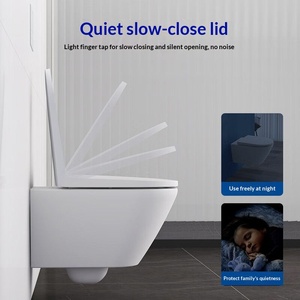 WC mural en céramique <span class=keywords><strong>Duravit</strong></span> pour la maison, avec chasse d'eau dissimulée, 257709/002169 - Product Image 2