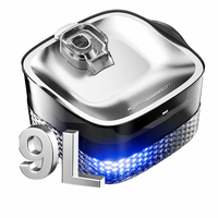 Fontaine à eau pour animaux de compagnie de grande capacité 9L SHT703 en acier inoxydable 304, distributeur d'eau automatique pour chat et chien avec pompe filtrante silencieuse