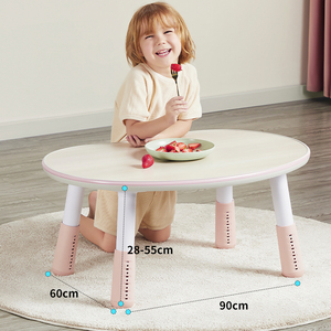Échantillon gratuit bureau en bois pour <span class=keywords><strong>bébé</strong></span> à hauteur réglable meubles pour enfants et bambins crèche de style cartoon table et chaise à crayons - Product Image 2