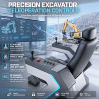 Parallel Driving Cockpit Autonomous Pilot Triple FHD Display Teleoperation Takeover Station for Smart Fleets