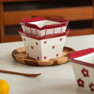 Venta Directa de Fábrica, Juego de Tazones de Cerámica Ecológicos de 6 Pulgadas, Estilo Europeo, para Aperitivos y Fideos Instantáneos, Excelente Apariencia - Product Image 4