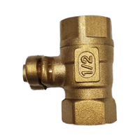 Vanne à boisseau sphérique en laiton forgé haute pression avec clapet anti-retour à filetage interne à contrôle verrouillable pour l'eau OEM personnalisable