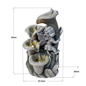 <span class=keywords><strong>Fontaine</strong></span> d'eau en résine avec lumière LED, cascade à 3 niveaux, statue <span class=keywords><strong>de</strong></span> jardin en forme <span class=keywords><strong>de</strong></span> <span class=keywords><strong>lys</strong></span> calla, <span class=keywords><strong>fontaine</strong></span> pour décoration intérieure et extérieure - Product Image 5