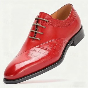 Chaussures en cuir pour hommes, style Oxford, talon bas, semelle en caoutchouc, doublure en cuir véritable, noir, gris, marron foncé, Dreamy Stark JN0902 - Product Image 3