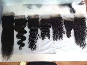 Amara供应商最佳销售原始头发封口5*5人发无胶假发小结无脱落女批发现货 - Product Image 6