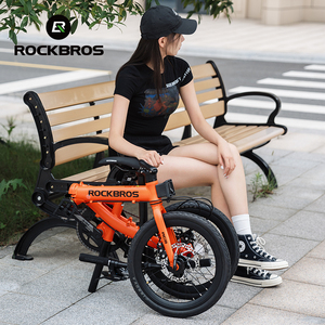 ROCKBROS 16 pollici per studenti adulti da lavoro bicicletta pieghevole pieghevole portatile bici a 9 marce freno a disco uomo donna bici - Product Image 4