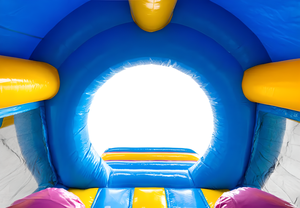 Château gonflable <span class=keywords><strong>commercial</strong></span> en PVC sur le thème des flamants roses, combo toboggan et aire de jeux pour enfants, parc d'aventure, garderie, extérieur - Product Image 3