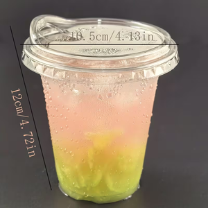 Gobelets en plastique jetables transparents personnalisés en <span class=keywords><strong>PET</strong></span>, gobelets pour boissons froides, café, bubble tea avec couvercles, écologiques, 12 oz, 14 oz, 20 oz, 32 oz, 16 oz - Product Image 1