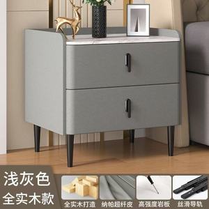 Minimalist Modern <b>Bedside</b> <b>Table</b> With <b>Marble</b> Top And Two Drawers For Bedroom Use - Product Image 5