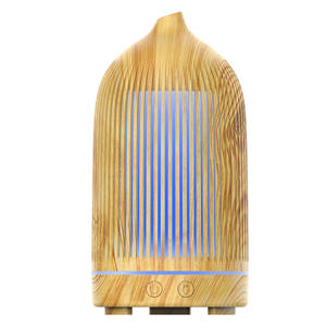 Diffuseur d'arômes à grain de bois, humidificateur ultrasonique USB 5V avec lumière LED pour la maison, le bureau et la table - Product Image 4
