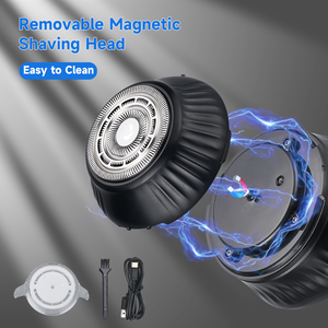 <span class=keywords><strong>Rasoir</strong></span> rotatif à affichage LCD 9200 tr/min, étanche IPX7, tête de rasage rapide électrique pour hommes chauves, <span class=keywords><strong>rasoir</strong></span> magnétique rechargeable - Product Image 2