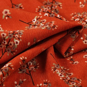 Vente en gros de tissu en velours côtelé à petits motifs floraux, tissu polyester de haute qualité pour robes tendance, textiles de maison, sacs, chemises - Product Image 4