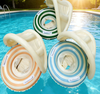 Klassischer Gestreifter PVC-Kinder-Sonnenschutz-Schwimmring von MORRU für Pool- und Strandsicherheit
