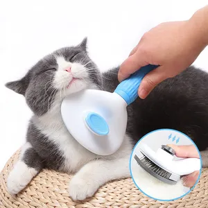 Brosse pour animaux de compagnie autonettoyante épilateur peigne de toilettage brosse de massage pour chien pour la perte de cheveux