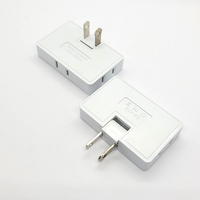 Adaptateur secteur mural plat ultra-mince à 3 voies avec prise polarisée, rallonge de prise secteur à 2 broches pivotante, prise d'extension intérieure, prise d'extension américaine