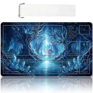 Grand tapis de jeu TCG 24x14 pouces - Tissu supérieur en tissu avec dos en caoutchouc antidérapant pour <span class=keywords><strong>Magic</strong></span> - Product Image 1