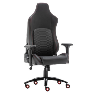 GCREATE Gaming Chair 6909 Height Adjustable Swivel <b>Office</b> Chair With Armrests Red And Green - Product Image 1