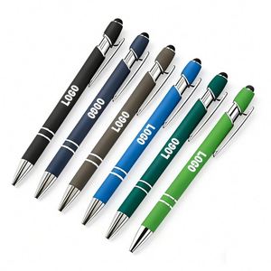 Wholesale Promotional <b>Gifts</b> Soft Rubber Touch Stylus Ball <b>Pen</b> With Custom Logo Business Office Sports Metal - Product Image 1