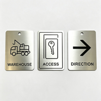 Étiquette métallique en aluminium pour signalisation d'état d'équipement (en utilisation, en veille, en maintenance) pour atelier de machines
