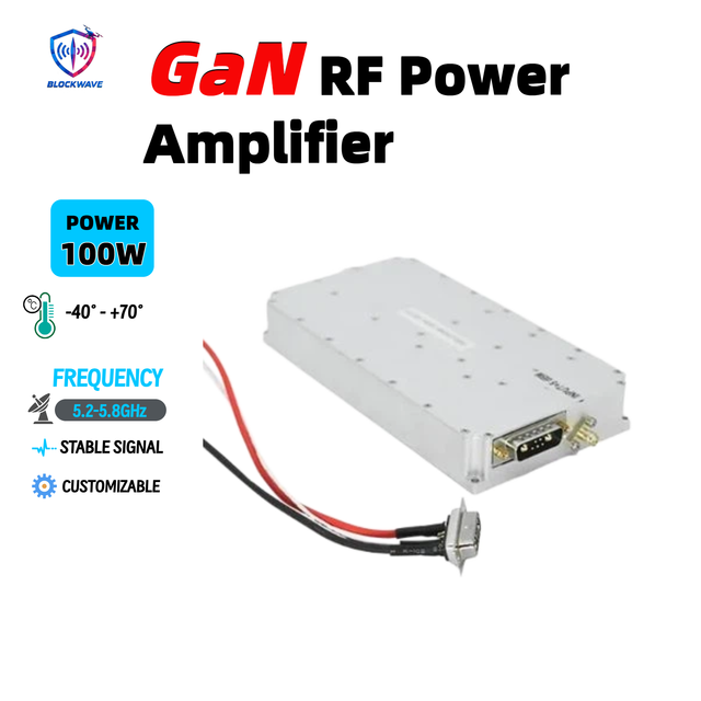 S-Band 100W GaN SiC RF Power Amplifier 1500-2500MHz Anti-FPV Wideband Module 45dB Gain Low Altitude Airport Counter-Drone