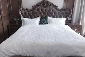 Ensemble de literie en coton blanc pur 60S T300 de qualité supérieure et à bon prix, jacquard pour hôtel - Product Image 3
