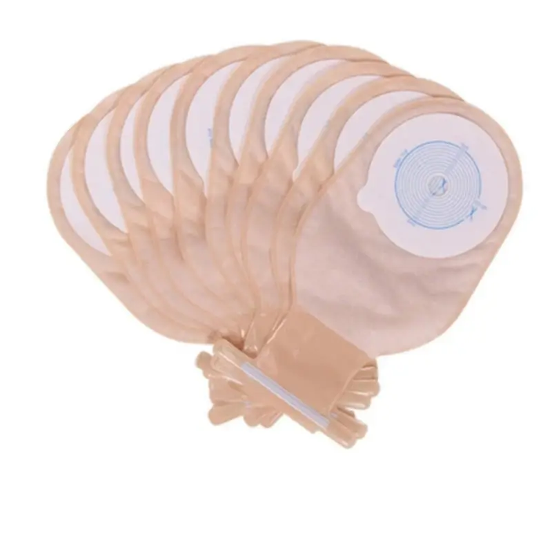 Factory Produced One/two Piece Medical Disposable Colostomy Bags Cover Ostomy Bags with Hoop and Look