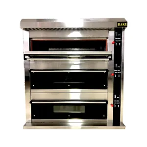 Competitive Price Industrial Single Deck Double Layers Gas Oven For Cake Bread Pizza Baking