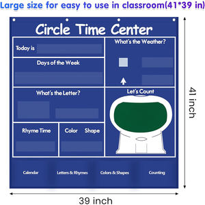 Tableau de poche éducatif pour enfants, idéal pour la préscolaire, l'école à domicile et la salle de classe – Centre d'apprentissage circulaire pour les enfants - Product Image 3