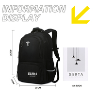 Sac à dos pour ordinateur portable en tissu Oxford imperméable avec plusieurs compartiments et poche cachée pour étudiants