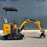 Excavator Mini Mudah Dioperasikan 1.2 Ton Mesin Kubota Excavator Hidrolik Crawler Penggali Kebun untuk Dijual